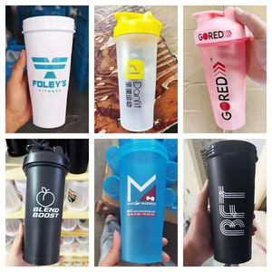 All'ingrosso Logo personalizzato PP plastica sport <span class=keywords><strong>palestra</strong></span> Drinkware a prova di perdite di proteine frullatori acqua per Shaker bottiglia per campeggio - Product Image 4