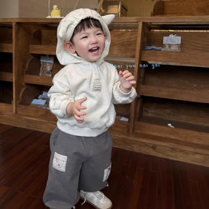 Ensemble de survêtement tendance et élégant pour garçons, style <span class=keywords><strong>coréen</strong></span>, tendance enfant, cool, nouveau style printemps 2026 - Product Image 2