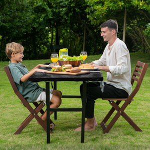 Dùng Một Lần Nhựa Khăn Trải Bàn Hình Chữ Nhật Màu Đen Khăn Trải Bàn Không Thấm Nước Bảng Bao Gồm Được Trang Bị Bảng Vải Với Đàn Hồi - Product Image 4