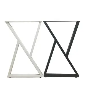 Grosir bar kaki meja metal-Diskon Besar Kaki Meja Besi Hitam Bentuk Geometris Kaki Meja Furnitur untuk Rumah Kantor