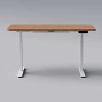 Bureau de travail exécutif moderne en métal durable, réglable en hauteur électriquement à double moteur, idéal pour le travail assis-debout et le gaming.