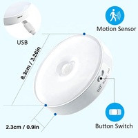 Vente en gros USB rechargeable Mini armoire automatique Escaliers 3D Smart Motion Sensor Veilleuse LED avec détecteur de mouvement