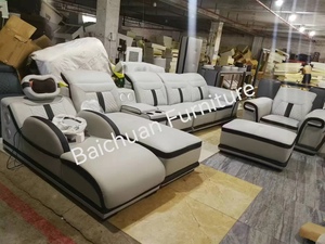 European Luxury Home Couches and <strong>Sofas</strong> <strong>Bed</strong> Modern Reclining Corner American Style Genuine Leather Sectional <strong>Sofa</strong> With Storage - Product Image 5