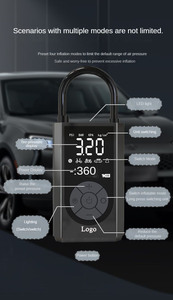 Pompe à <span class=keywords><strong>air</strong></span> électrique miniature portable, pompe à main rechargeable, trois fonctions, batterie externe, utilisation sans fil et filaire, gonfleur de pneus de voiture - Product Image 5
