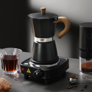 Estufa de inducción directa de fábrica <span class=keywords><strong>Cafetera</strong></span> portátil de aluminio para Exteriores <span class=keywords><strong>italiana</strong></span> Espresso Moka Pot - Product Image 6