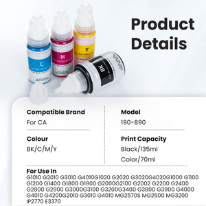Tinta de Recarga Compatible Premium a Base de Agua GI-<span class=keywords><strong>190</strong></span> GI190 GI <span class=keywords><strong>190</strong></span> para Impresoras <span class=keywords><strong>Canon</strong></span> <span class=keywords><strong>PIXMA</strong></span> G2100 G2110 G3110 - Product Image 2