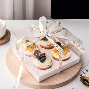 Vente en gros Boîte d'emballage pour cupcakes à 2/4/6/12 compartiments Conteneur transparent jetable pour pâtisserie et boulangerie Boîtes pour animaux de compagnie - Product Image 5