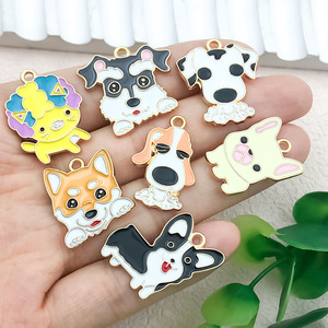 Dijes de Esmalte con Diseño de Perro de Dibujos Animados para Hacer Joyas, 36 mm, Colgantes de Aleación de Zinc, 34 Estilos - Product Image 3