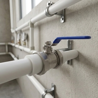 Robinet à levier en acier inoxydable PPR PE pour l'arrêt de l'eau dans les conduites