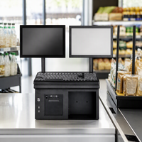 Système de point de vente à double écran, caisse enregistreuse, écran tactile tout-en-un de 12,1 pouces avec écran LCD client, I5 8 Go 128 Go