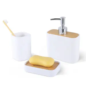 Household Home Hotel Toilet 5-piece Plastic Bathroom Sets Accessories 500 Sets Bathroom/ Toilet Sustainable 7-10 Days Accepable