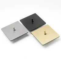 Interruptor de Luz de Pared con Palanca Retro Negro Europeo, Enchufe Eléctrico Antiguo Francés/Reino Unido con Carga USB, Panel de Interruptor Universal de 2 Vías 220V