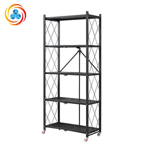 Étagère de rangement pliable en métal TALONGJ pour garage et cuisine avec roulettes, design moderne, durable et imperméable pour un déplacement facile et une organisation optimale - Product Image 1