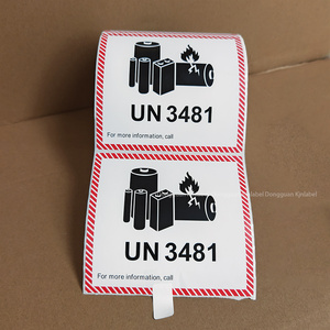 Étiquette d'avertissement d'expédition de batterie UN3480, étiquette de batterie lithium-ion UN3481, étiquette UN3481 pour batteries lithium-ion <span class=keywords><strong>UN</strong></span> <span class=keywords><strong>3480</strong></span>, classe 9 - Product Image 4