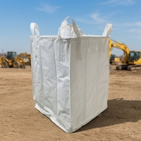 Sac de conteneur en tissu résistant à l'abrasion de 500 kg, à fond long, avec manchon de déchargement, sac FIBC Jumbo pour le transport du ciment et du gypse