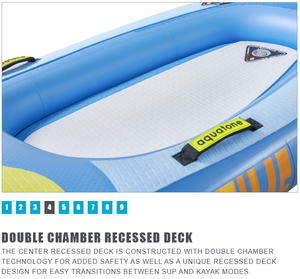 AQUATONE PLAYTIME Kayak gonflable de pêche et <span class=keywords><strong>planche</strong></span> de surf <span class=keywords><strong>2</strong></span>-en-1, ensemble de paddle gonflable et kayak à assise - Product Image 4