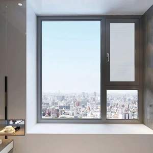 Fenêtres à battant en aluminium à double vitrage en verre trempé, coupe-vent, insonorisées, design moderne, pour la maison - Product Image 6