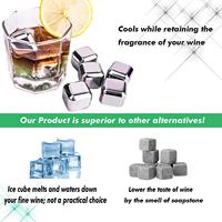 Accessoires de Bar, pierres à whisky réutilisables, ensemble cadeau, glaçon en acier inoxydable 304