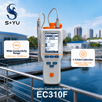 SYU EC310F LCD 500 Mégaohmètre de résistivité avec mémoire, calibrations 1-3 points, conductimètre, testeur EC à calibrations multipoints