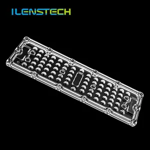 64in1 led street light lens for 3030 optical led lens PC materials