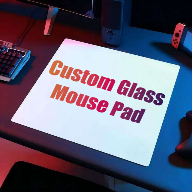 Wholesale Custom Blank Tempered Glass Mouse Pad for FPS Gaming - Non-Slip Base Multi Colors, Waterproof , Logo OEM