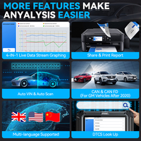 XTOOL D5S OBD2 escáner herramientas de diagnóstico CAN FD FCA máquina de diagnóstico de coche 5 sistemas diagnóstico PCM/TCM/ABS/SRS 15 + función de reinicio