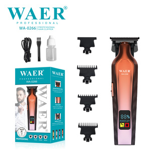 เครื่องตัด<span class=keywords><strong>ผม</strong></span> WAER Professional Fashion สีส้มและ<span class=keywords><strong>แดง</strong></span>ไล่เฉด 4 สีให้เลือก พกพาสะดวก ไร้สาย ชาร์จไฟได้ สำหรับ<span class=keywords><strong>ผู้ชาย</strong></span> - Product Image 1