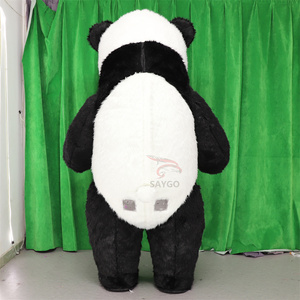 Disfraz <span class=keywords><strong>de</strong></span> Mascota <span class=keywords><strong>de</strong></span> Oso Panda Inflable Happy Sky, <span class=keywords><strong>de</strong></span> Peluche, Blanco y Negro, para Adultos, Inspirado en Dibujos Animados, para Carnaval, Fiestas y Promociones - Product Image 3