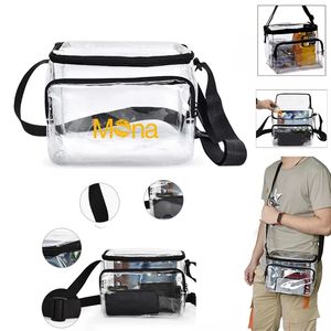 Bolsa de Almuerzo Transparente de PVC Resistente con Correa de Hombro Ajustable, Moderna y Aprobada para Estadios, Prisiones y Centros Correccionales - Product Image 2
