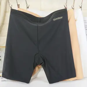 Celana dalam boxer keamanan untuk wanita, celana dalam pendek boxer celana dalam mulus ukuran besar anti-ringan untuk M-4XL