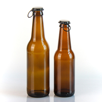 Bouteille de bière en verre personnalisée de différentes tailles 330 ml 33 cl 500 ml 12 oz pour l'alcool et les jus