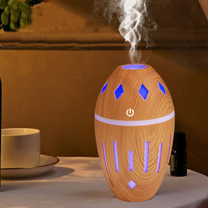 Novità Uovo umidificatore ad ultrasuoni 300ml di venature del legno con colori che cambiano la luce a LED per uso domestico e auto 1 anno di garanzia - Product Image 6