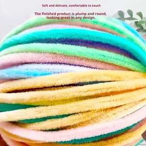 Tira de Lana Encriptada de 7mm, Estilo Macaron, Hecha a Mano, de Fibra Densa, para Manualidades Infantiles (4-6 Años), Material para Ramos de Flores DIY - Product Image 1