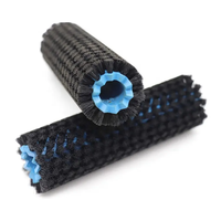 Brosse cylindrique à poils PBT rotatifs POM, assemblage en dents de scie industriel personnalisé pour le nettoyage