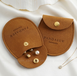 Bolsa de Joyería de Microfibra de Terciopelo, Pequeña y Portátil, Bolsa para Anillos con Logotipo Personalizable - Product Image 4