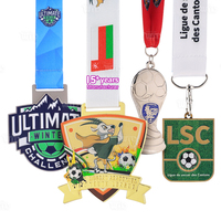 Médaille de football personnalisée en alliage de zinc, émail 3D souple, récompense sportive personnalisée pour jeunes, fabricant de médailles