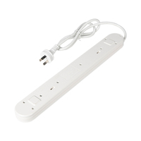 6'lı Prizli Beyaz Uzatma Kablosu USB Güç Şeridi Güvenlikli Elektrik Fişi Uzatma Prizi Aşırı Gerilim Koruyucu Priz Çoklayıcı