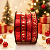 Ruban personnalisé pour Noël, mariage, anniversaire, motifs variés, couleurs variées, luxe, écologique, emballage cadeau, décoration, rouleau PP