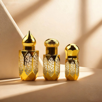 Flacons roll-on en verre pour huiles essentielles et parfums arabes, 3ML, 6ML, 12ML, avec bâtonnets en verre, pour Oud et Attar