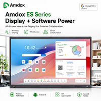 Pantalla Interactiva Todo en Uno Amdox de 65, 75 y 86 Pulgadas, Pizarra Inteligente con Cámara IA, Compartición Inalámbrica y Android 14