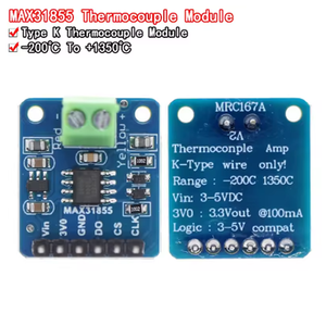 MAX31855 โมดูลวัดอุณหภูมิเทอร์โมคัปเปิลชนิด K บอร์ดแยกสัญญาณ ราคาขายส่ง - Product Image 2