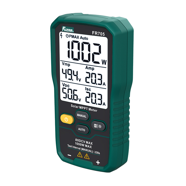 FUZRR FR705 Solar MPPT Meter 1000W 2000W PV Module Maximum Power Tester Open Circuit Voltage Short Circuit Current Lmp Vmp Test