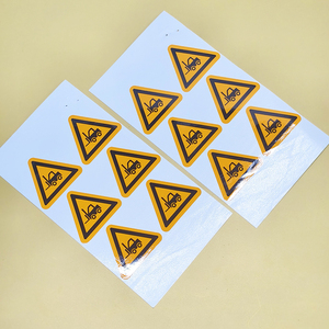 ملصقات تحذيرية مثلثة الشكل مخصصة ذاتية اللصق من البولي فينيل كلوريد، مقاومة للماء، مطبوعة بعلامات التحذير والأمان - Product Image 2