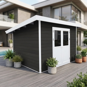 EASYGREEN - Cabanes de jardin modernes en <span class=keywords><strong>bois</strong></span> série D pour usage extérieur, abri à outils en WPC, verre robuste de qualité anti-balles, protection UV, appartement, salle de sport - Product Image 3