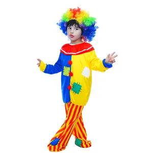 Boy's Circus Clown Costume Halloween Party Cosplay Colorful Clown Costume For Kids
