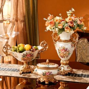 Vase à fleurs en résine de luxe-Design européen moderne pour les arrangements séchés - Product Image 1