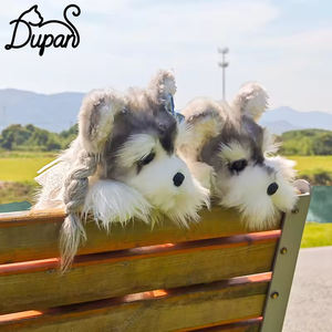DUPAN Schnauzer Havuç Şeklinde Önlükli Atkı Simülasyon Hayvan Oyuncak Bebek Peluş Sırt Çantaları Stres Giderici Hayvan Arkadaş Köpek Bebek Sırt Çantası - Product Image 1