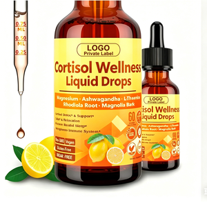 Suplemento de Cortisol 17 en 1 en Gotas Líquidas Orales con Magnesio y Ashwagandha para Mujeres con Hormonas en Equilibrio, Apoyo para el Estado de Ánimo, la Concentración y el Sueño - Product Image 1
