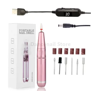 USB Nail <b>Drill</b> Portable Electric Machine for Acrylic Nails Professional Home Salon Polishing Manicure Remove Dremel Buffer - Product Image 1