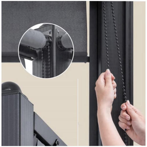 Pergola de jardin rétractable avec rideaux latéraux pour l'intimité, structure en aluminium, abri toutes saisons pour l'arrière-cour - Product Image 2